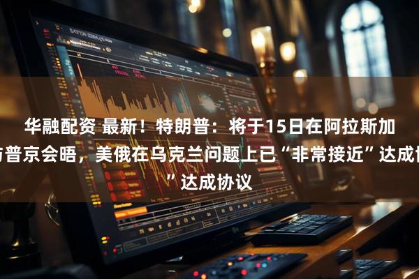 华融配资 最新！特朗普：将于15日在阿拉斯加州与普京会晤，美俄在乌克兰问题上已“非常接近”达成协议